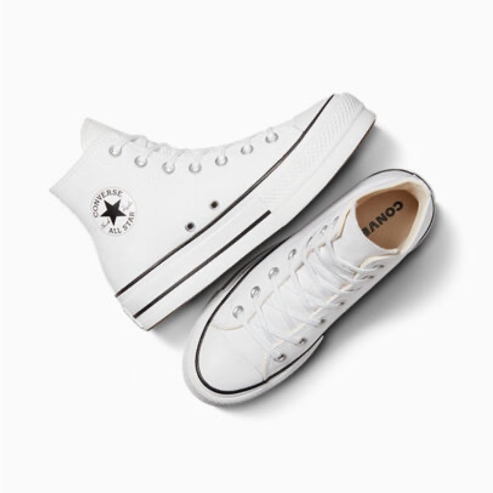 White Converse All Star Platform